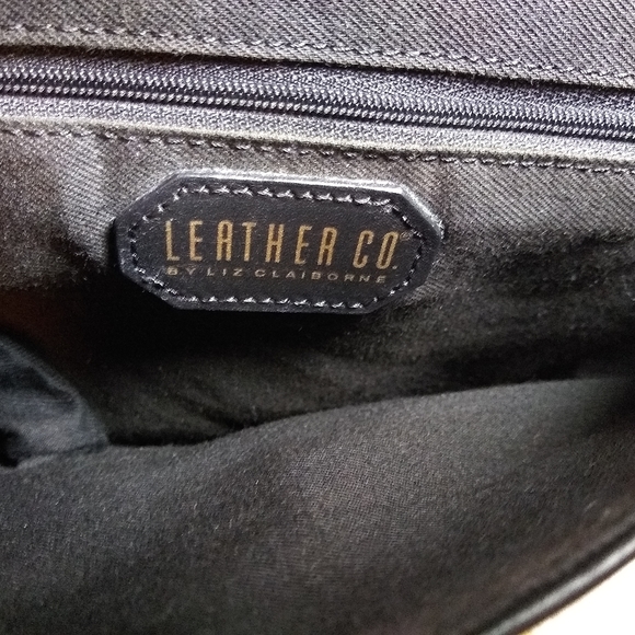Vintage Liz Claiborne Leather Co. Black Leather Purse - Picture 8 of 11